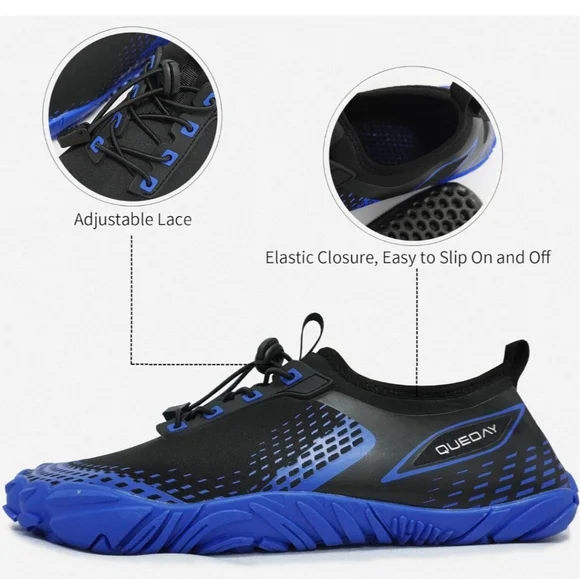 Queday Men Water Shoes Size 12 - Picture 4 of 6